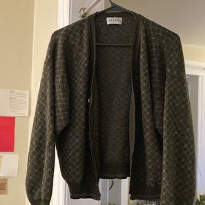 Alfani Green Argyle Cardigan